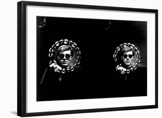 Double Tambourine, circa 1966-Andy Warhol/ Nat Finkelstein-Framed Art Print