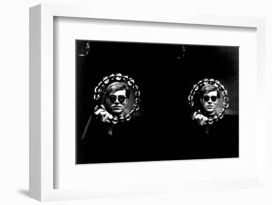 Double Tambourine, circa 1966-Andy Warhol/ Nat Finkelstein-Framed Art Print