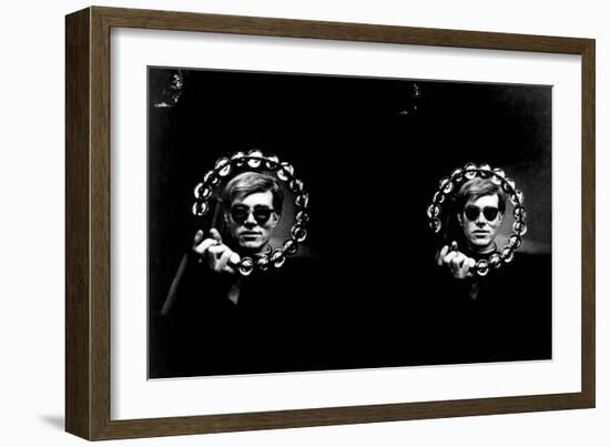 Double Tambourine, circa 1966-Andy Warhol/ Nat Finkelstein-Framed Art Print