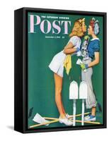 "Double Trouble for Willie Gillis" Saturday Evening Post Cover, September 5,1942-Norman Rockwell-Framed Stretched Canvas