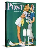 "Double Trouble for Willie Gillis" Saturday Evening Post Cover, September 5,1942-Norman Rockwell-Stretched Canvas