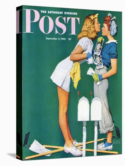 "Double Trouble for Willie Gillis" Saturday Evening Post Cover, September 5,1942-Norman Rockwell-Stretched Canvas