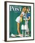 "Double Trouble for Willie Gillis" Saturday Evening Post Cover, September 5,1942-Norman Rockwell-Framed Giclee Print