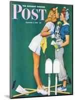 "Double Trouble for Willie Gillis" Saturday Evening Post Cover, September 5,1942-Norman Rockwell-Mounted Premium Giclee Print