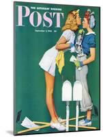 "Double Trouble for Willie Gillis" Saturday Evening Post Cover, September 5,1942-Norman Rockwell-Mounted Giclee Print