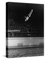 Double Twister Dive by Ohio State University Diver Miller Anderson, NCAA Swimmer of the Year-Gjon Mili-Stretched Canvas