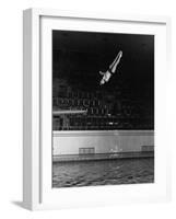 Double Twister Dive by Ohio State University Diver Miller Anderson, NCAA Swimmer of the Year-Gjon Mili-Framed Photographic Print