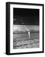 Double Twister Dive by Ohio State University Diver Miller Anderson, NCAA Swimmer of the Year-Gjon Mili-Framed Photographic Print