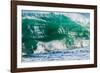 Double Up-Wave breaking off the Na Pali coast of Kauai, Hawaii-Mark A Johnson-Framed Photographic Print