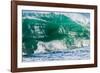 Double Up-Wave breaking off the Na Pali coast of Kauai, Hawaii-Mark A Johnson-Framed Photographic Print