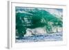 Double Up-Wave breaking off the Na Pali coast of Kauai, Hawaii-Mark A Johnson-Framed Photographic Print