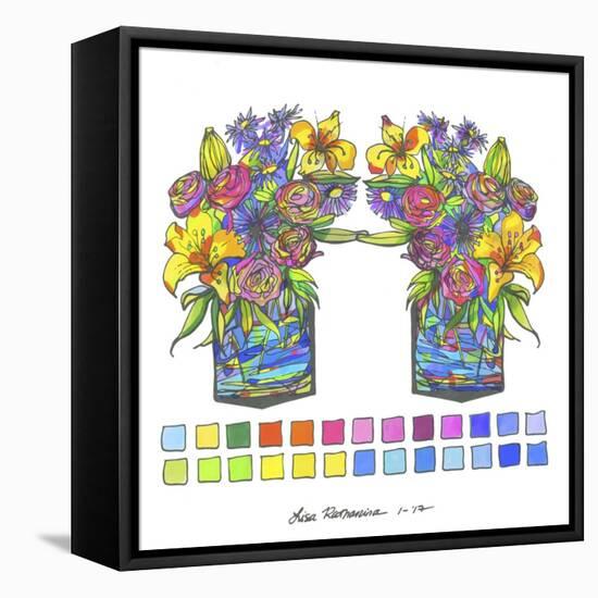 Double Vase-Lisa Katharina-Framed Stretched Canvas