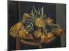 Double Yellow Tulips on a Wicker Chair, 1923-Felix Edouard Vallotton-Mounted Giclee Print