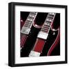 Doubleneck Guitar-Richard James-Framed Art Print