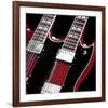 Doubleneck Guitar-Richard James-Framed Art Print