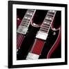 Doubleneck Guitar-Richard James-Framed Art Print