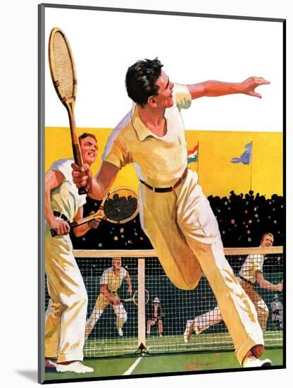 "Doubles Tennis Match,"September 5, 1936-Maurice Bower-Mounted Giclee Print