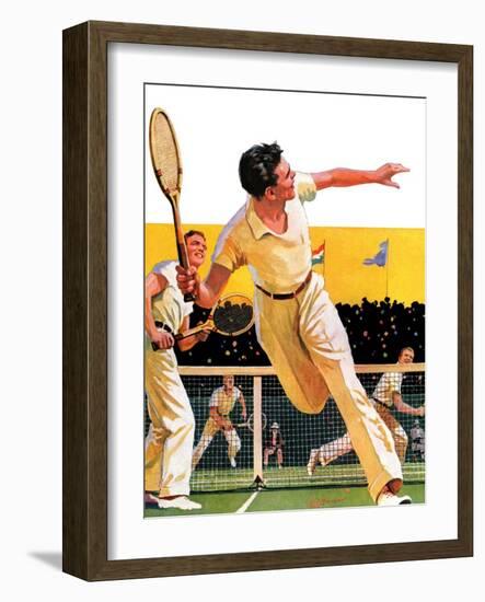 "Doubles Tennis Match,"September 5, 1936-Maurice Bower-Framed Giclee Print