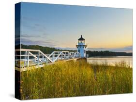 Doubling Point Light, Maine, New England, United States of America, North America-Alan Copson-Stretched Canvas