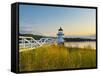 Doubling Point Light, Maine, New England, United States of America, North America-Alan Copson-Framed Stretched Canvas