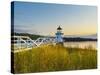 Doubling Point Light, Maine, New England, United States of America, North America-Alan Copson-Stretched Canvas