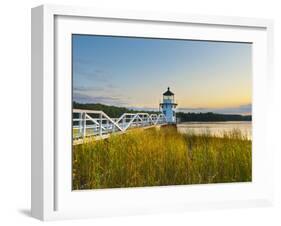 Doubling Point Light, Maine, New England, United States of America, North America-Alan Copson-Framed Photographic Print