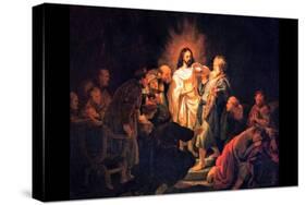 Doubting Thomas by Rembrandt-Rembrandt van Rijn-Stretched Canvas