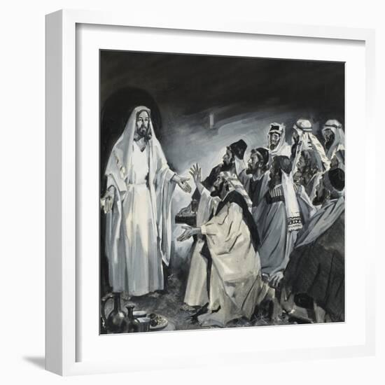 Doubting Thomas, Seeing Christ After the Resurrection-James Edwin Mcconnell-Framed Giclee Print