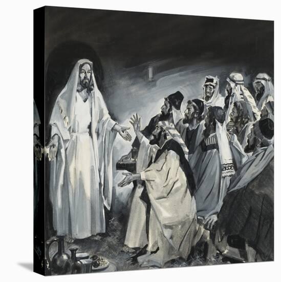 Doubting Thomas, Seeing Christ After the Resurrection-James Edwin Mcconnell-Stretched Canvas