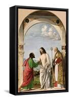 Doubting Thomas with St. Magnus, c.1504-05-Giovanni Battista Cima Da Conegliano-Framed Stretched Canvas