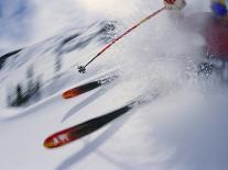 Skier Performing Sharp Turn-Doug Berry-Framed Photographic Print