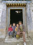 Group of Children from Village, Chedadong, Tibet, China-Doug Traverso-Photographic Print