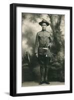 Doughboy with Bugle, World War I-null-Framed Art Print