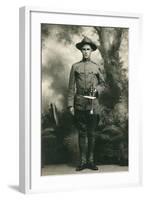 Doughboy with Bugle, World War I-null-Framed Art Print