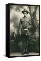 Doughboy with Bugle, World War I-null-Framed Stretched Canvas