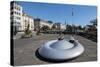 Doughnut Bench, Luxembourg City, Luxembourg, Europe-Charles Bowman-Stretched Canvas