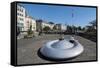 Doughnut Bench, Luxembourg City, Luxembourg, Europe-Charles Bowman-Framed Stretched Canvas