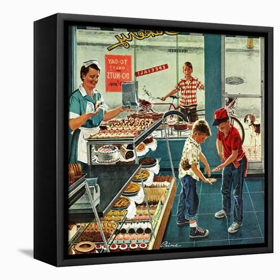 "Doughnuts for Loose Change", March 29, 1958-Ben Kimberly Prins-Framed Stretched Canvas