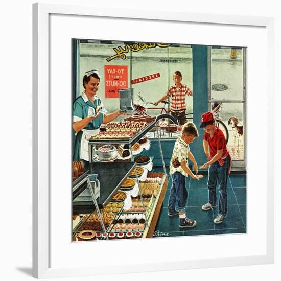 "Doughnuts for Loose Change", March 29, 1958-Ben Kimberly Prins-Framed Giclee Print