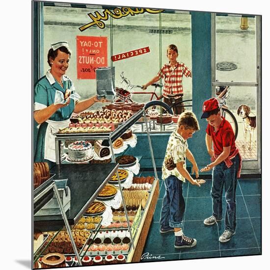 "Doughnuts for Loose Change", March 29, 1958-Ben Kimberly Prins-Mounted Giclee Print