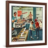 "Doughnuts for Loose Change", March 29, 1958-Ben Kimberly Prins-Framed Giclee Print