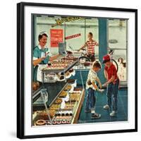 "Doughnuts for Loose Change", March 29, 1958-Ben Kimberly Prins-Framed Premium Giclee Print