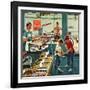 "Doughnuts for Loose Change", March 29, 1958-Ben Kimberly Prins-Framed Premium Giclee Print