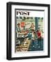 "Doughnuts for Loose Change" Saturday Evening Post Cover, March 29, 1958-Ben Kimberly Prins-Framed Giclee Print