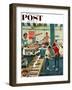 "Doughnuts for Loose Change" Saturday Evening Post Cover, March 29, 1958-Ben Kimberly Prins-Framed Premium Giclee Print