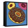 Doughnuts On Blue-Ron Magnes-Framed Stretched Canvas