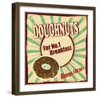 Doughnuts Vintage Poster-radubalint-Framed Art Print