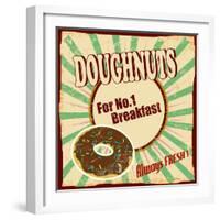 Doughnuts Vintage Poster-radubalint-Framed Art Print