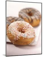 Doughnuts with Sugar Pearls and with Chocolate Icing-Alexander Feig-Mounted Photographic Print