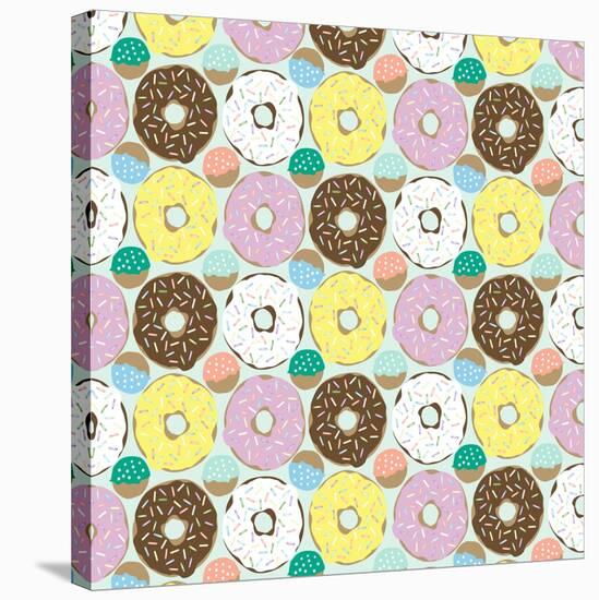 Doughnuts-Joanne Paynter Design-Stretched Canvas